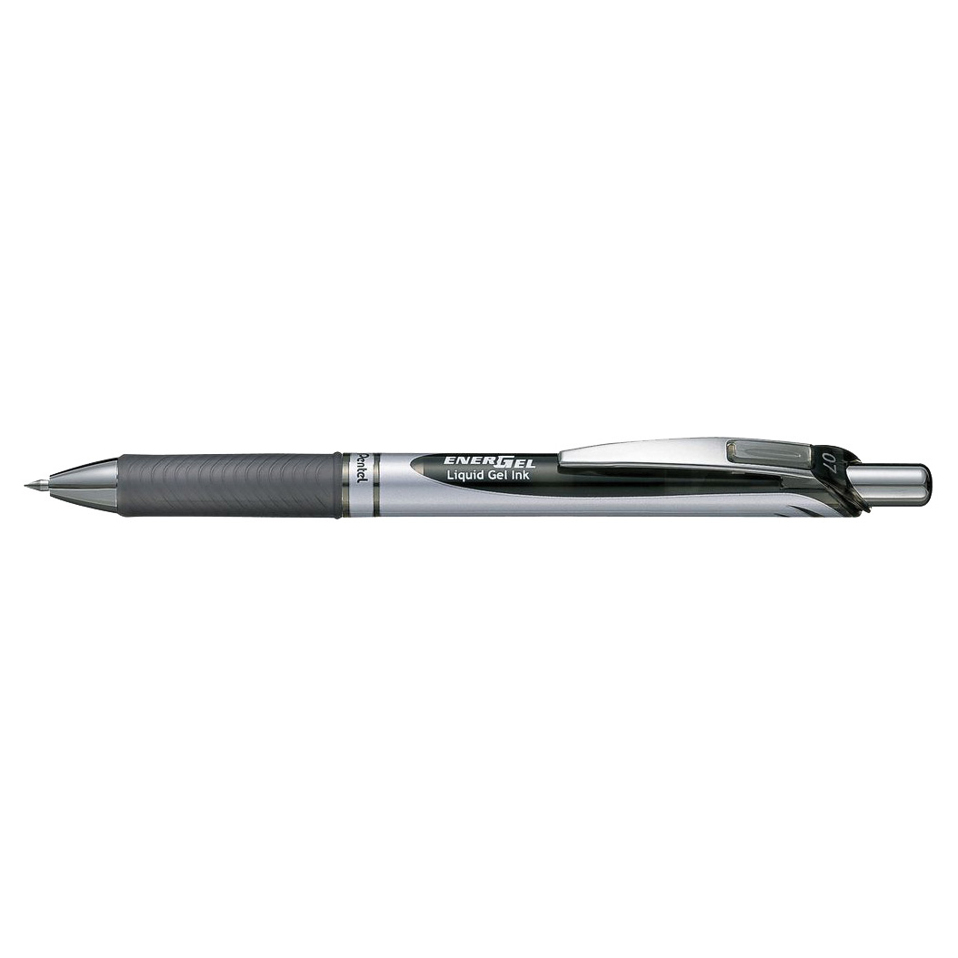 Pentel Energel Retractable Gel Pen Metal Tip 0.7mm Black